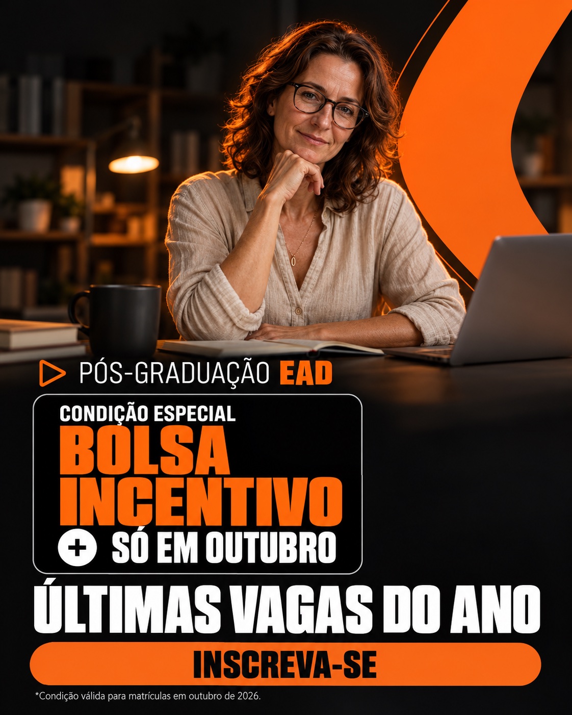 Pós-Graduação EAD da Unicorp — Bolsa Incentivo: condição especial só em outubro. Últimas vagas do ano. Inscreva-se.